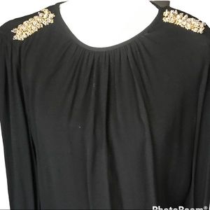 Zara Top with gold shoulder detail